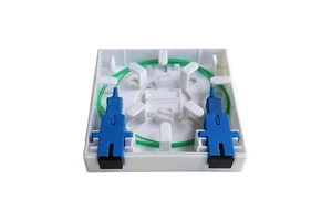FTTH 2 Core 2 Port Access Terminal Fiber Optic Box 86mm Type Face Plate Fiber Socket Panel SC UPC ATB Box