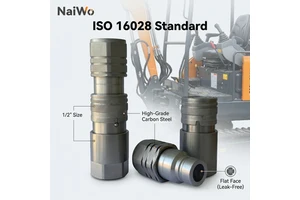 NaiWo Carbon Steel Iso16028 Standard 1/2 Inch Flat Quick Connection Connector For Transmission Line Connection Disconnection New