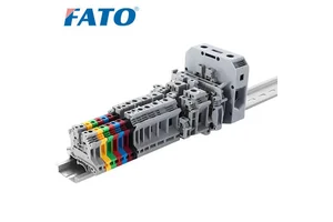 FATO UK DIN Rail Terminal Block with Push-in Technology 660V Rated for Reliable & Fast Wiring for Household