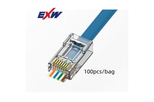 RJ45 8P8C Shielded Stp Ftp Cat5e Cat6 Network Ethernet Male Modular Plug Cat6A Rj45 Connector