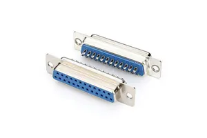 High Density D-SUB 25Pin DB 25p Cable Connector Socket Solder Type for Cable Female D Sub Connector