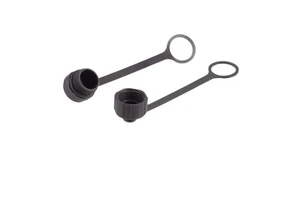 M12 Female Male Connectors with Dust Caps IP67 Plastic and Metal Chain Protection Cover for Thread