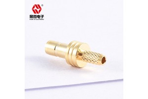 Factory Direct Gold Plated Crimp Coaxial Connector SMB Male Straight Plug RG316 RG174 RF Cable Brass Direct Manufacturer Copper