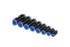 PU Air Pipe Quick Connector Pneumatic Straight-Through Plastic Butt Joint For 4/5/6/8/10/12/14/16 Fittings