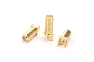 Hot sale Edge Mount PCB mount SMA-KE Off-set foot Female Connector