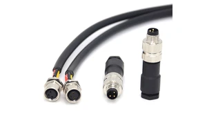 Circular Waterproof IP67 M8 Female 3-Pin Flange Sensor Connector Nickel-plated Brass/PA66 ZLconnector for Automotive Sensor