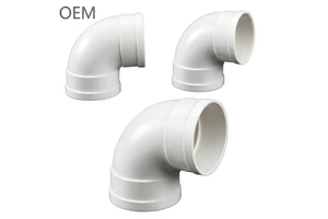 Factory Supply PVC-U 90 Degree Elbow Drainage Fittings High Pressure Plastic Pipe Connector For Residential Sewage