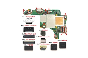 Motherboard Chip Type-C Charging Port 2R2 Coil Slide Card Slot Battery ZL Socket LCD Screen FPC Connector for Switch OLED