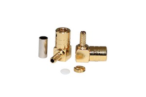 SMB-C-KW-1.5 Gold Plated All Copper 50 Ohm SMB Female Elbow Coaxial Connector For 50-1.5 RG316 Cables And Wires