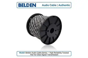 Original New Belden 9451 Audio Cable 1 Pair 22AWG Shielded Analog Audio Wire 300V CMR Riser Rated For Studio & Instrument