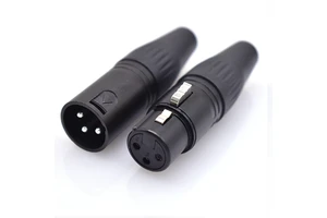 Professional Audio Video Equipment Cannon Plug 3-Core XLR Male and Female Silver-Plated Copper Pin Audio Connector