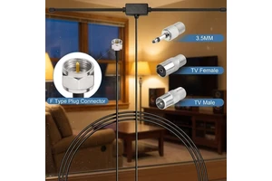 Adhesive Mount FM Radio Dipole Antenna Stereo Indoor For Onkyo Yamaha Marantz For Wave Music System Home Theater AV Audio Video