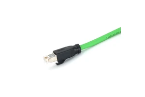 KRONZ Cat5E RJ45 to RJ45 4 Pin Gigabit Shielded PVC Cable Customized Industrial Highly Flexible EtherCat Network RJ45 Connector