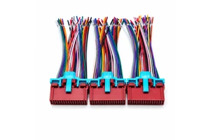 Automotive Custom 48 Pin Wire Harness Pigtail Connector With Multi-Colored Wires For Car Electronics