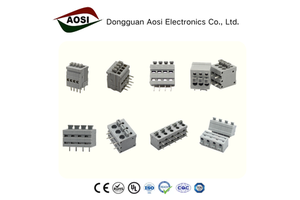 AOSI Spring Terminal Block Screwless Push-in Connector 2.54/3.5/5.0mm Pitch Quick Wiring Terminal 10A PCB For Industrial Control