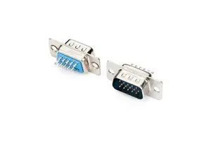 High Quality D-SUB 15 Pin Male Connector VGA 15Pin Solder Type Conector for Cable DB 15 Pin Male Connector