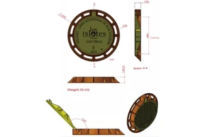 Ductile Iron Manhole Covers for Water Supply and Sewage Systems on Heavy Traffic Roadways with Multi-Finish Options