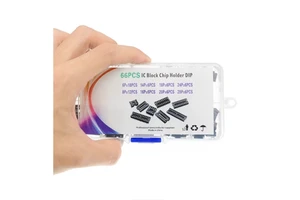66 Pieces IC Chip Holder IC Socket Chip Base Sample Set with 8 Different Specifications (6P - 28P)