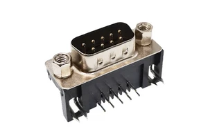 90 Degree VGA Socket 9 Male Head D SUB 9PIN Elevated Socket DB9 Serial Connector