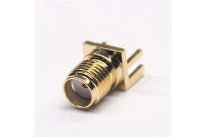 Gold Plated SMA Edge Mount Female RF Coaxial Connector External Threaded with High Durability