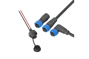 Screw Fixing Outdoor Solar Panel Cable Connector K15 2~5Pin Quick Locking Front Panel Mount Male Plug IP68