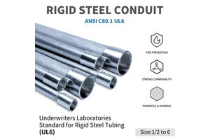 Hot Dip Rigid Intermediate Metal Conduit IMC Conduit Pipe Connector 1/2" 4" Combustion-Proof ANSI Compliant For Listed