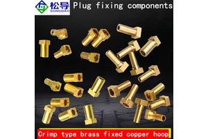 Thermocouple Fixed Copper Lug Press Fit Brass Sleeve Armored Cable Flat Foot Plug Fixed Connector Cable