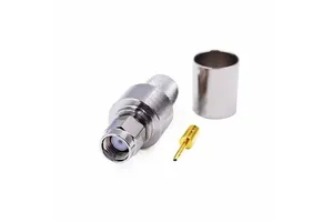 Factory Direct Price Silver RPSMA Male Head Female Pin RF Coaxial Connector Is Crimp to LMR400/RG8/SYV50-7 Cable Connector