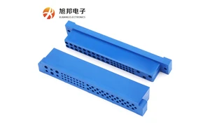 Customized 47 Position PBT Power Backplane Connector Housing Female Sockets Injection Molded Electronic Plastic Receptacle