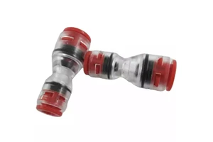Fiber optical microduct push fit connector