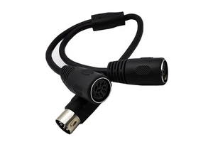 New MIDI 8Pin Male To Dual Midi 8-pin Din Female Audio Cable DIN8P Stereo Devices Adapter With 8 Pin Connectors For Speakers