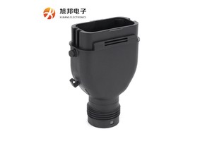 Waterproof Injection Molded PA6 Black 50mm Diameter Optical Fiber Connector for 5G Base Station Electronic Customized Size Logo