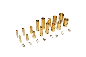 Factory Supply 3.5mm Banana Bullet Connectors Plug for RC Battery ESC Motor Helicopter Boat Quadcopter