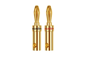 Hi-End HIFI 4mm Banana Plug Speaker Cable Connector Gold and Copper Plated Screw Jack Adapter with High End HIFI Quality