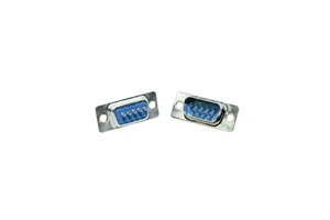 Factory Sale D-SUB DB9 Blue Inner Core 9Pin Solder-wire Type Male Plug Socket Terminal Connector
