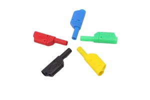 High Pressure CATIII 32A 600V Seal Insulated Safety Protection 4mm Male Brass Banana Plug 54mm 5 Color Model 25.502 Audio Video