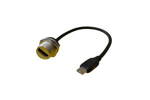 Waterproof Plastic 1.4 4K Sockets Female Panel Mount Connector with Male Plug Cable