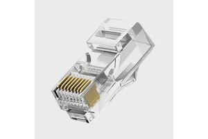 RJ45 Ethernet Connector Non-Shielded Network Cable Connection with Crystal Head for CAT5E / CAT6