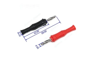 4mm Safety Banana and Tip Connector Jack Binding Post Plug Socket Cable with Male Connector