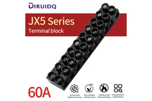 JX5 Series Terminal Block JX5-6002 JX5-6003 JX5-6004 JX5-6005 JX5-6007 JX5-6010 Terminal Post High Current Terminal Block