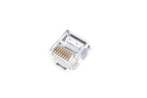Direct Sale Manufacturer RJ45 8P8C Single-Row Transparent Crystal Head Pure Copper Gold Plated Connector Accessories Short Body