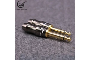 Mono 1/4" YIVO Audio HIFI OEM Metal Earphone Plug Brass Conductor Plated Gold 6.35mm 6.5mm Headphone Connector Jack