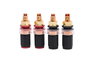 YIVO XSSH Audio Wholesale High-End 5mm Red Pure Copper Amplifier Female Banana Plug Speaker Binding Post Audio Video Accessories
