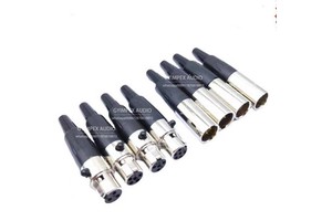 Professional Heavy-Duty Mini XLR Male/Female Connector Oxygen-Free Copper Core Pins for Microphone Audio-3-Pin/4-Pin/5-Pin/6-Pin