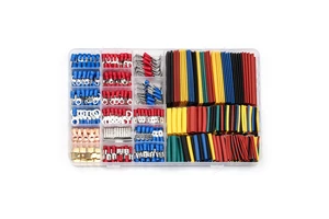 678PCS Brass Insulated Wire Electrical Connectors Butt Ring Spade Silver Plated Quick Disconnect Crimp Terminals Assortment Kit
