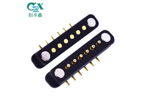 Manufacturer USB Magnetic Charger Base Copper Male Female Pitch 2.5mm 6pin Bending Pogo Pin Connector IP67 Smart Home