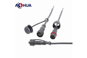 AOHUA 2 3 4 Pin Waterproof Male Female Power Cable Joint Connector - IP65 Rated