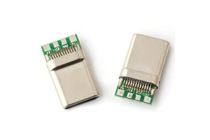 USB 3.1 Usb c Male Connector 12pin Solder Wire PCB USB Plug Interface Type-C Male Connector