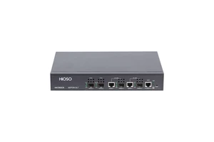 HiOSO HA7302CS Without PON Modules 2PON EPON OLT FTTH Mini Size Fiber Optic Equipment 1AC+1DC FTTx 2 1000M Uplink