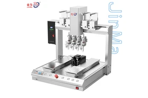 Dual Station 4-Head Automatic Soldering Robot Automotive Electronics Connector Sensor Wire Harness Welding